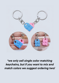 Matching Connecting Brick Keychains
