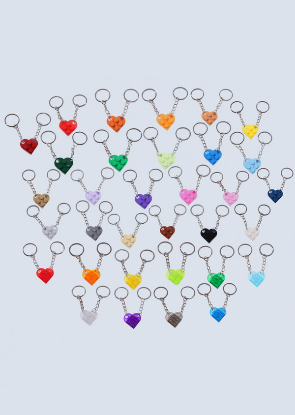 Matching Connecting Brick Keychains
